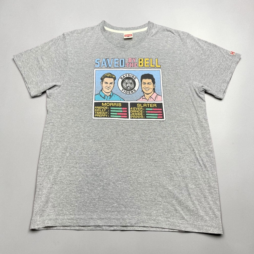 Vintage USA Homage Saved by Bell Morris Slater Bayside Tigers T-Shirts Mens (L)